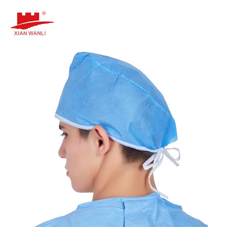 파란색 수술용 모자