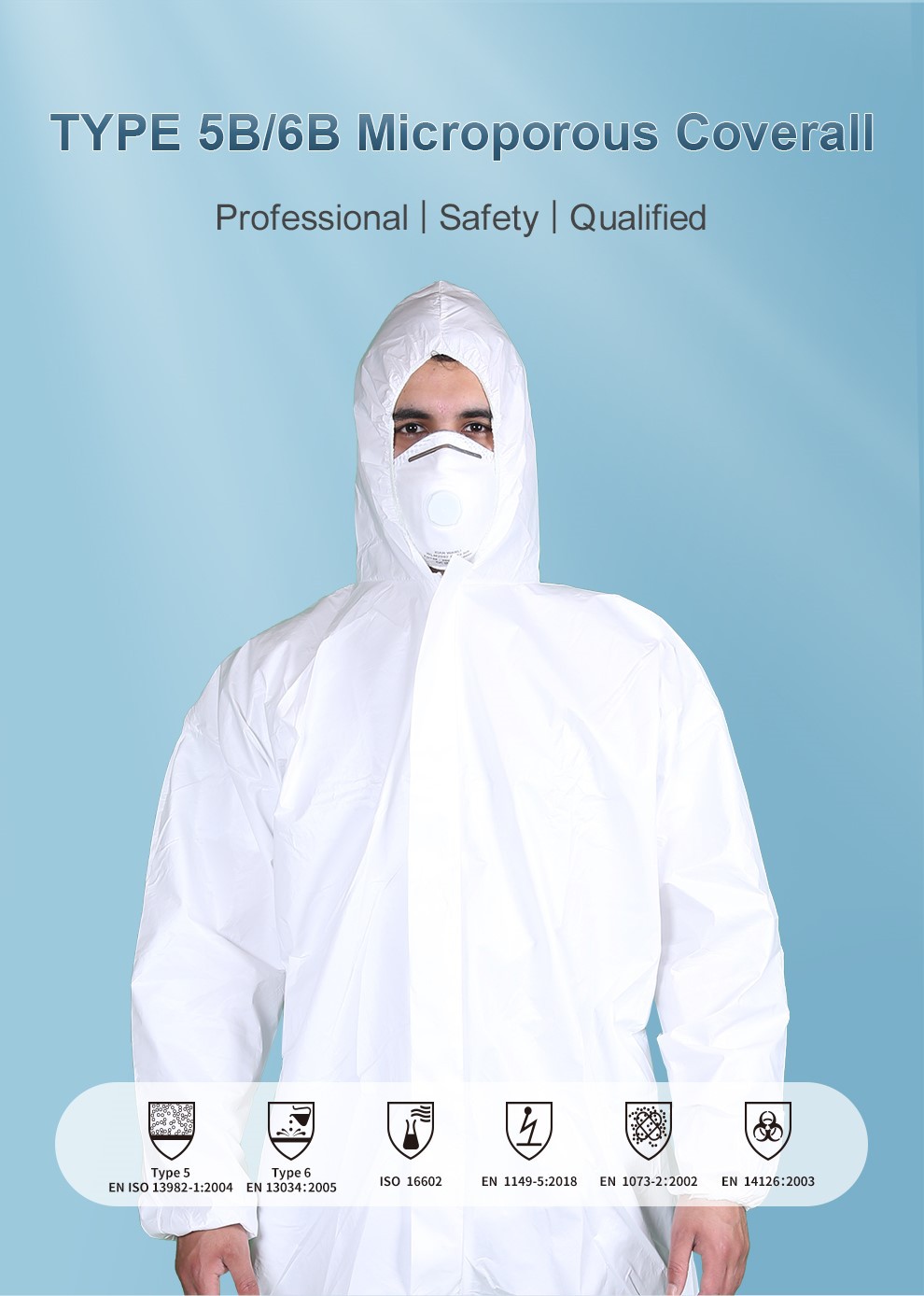 Disposable Coverall With Zipper01 Disposable Coverall With Zipper01